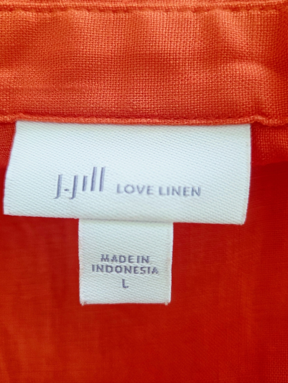 J. Jill Love Linen ✨️ Women's Zinnea Orange Linen Midi Dress Size L - Picture 3 of 12